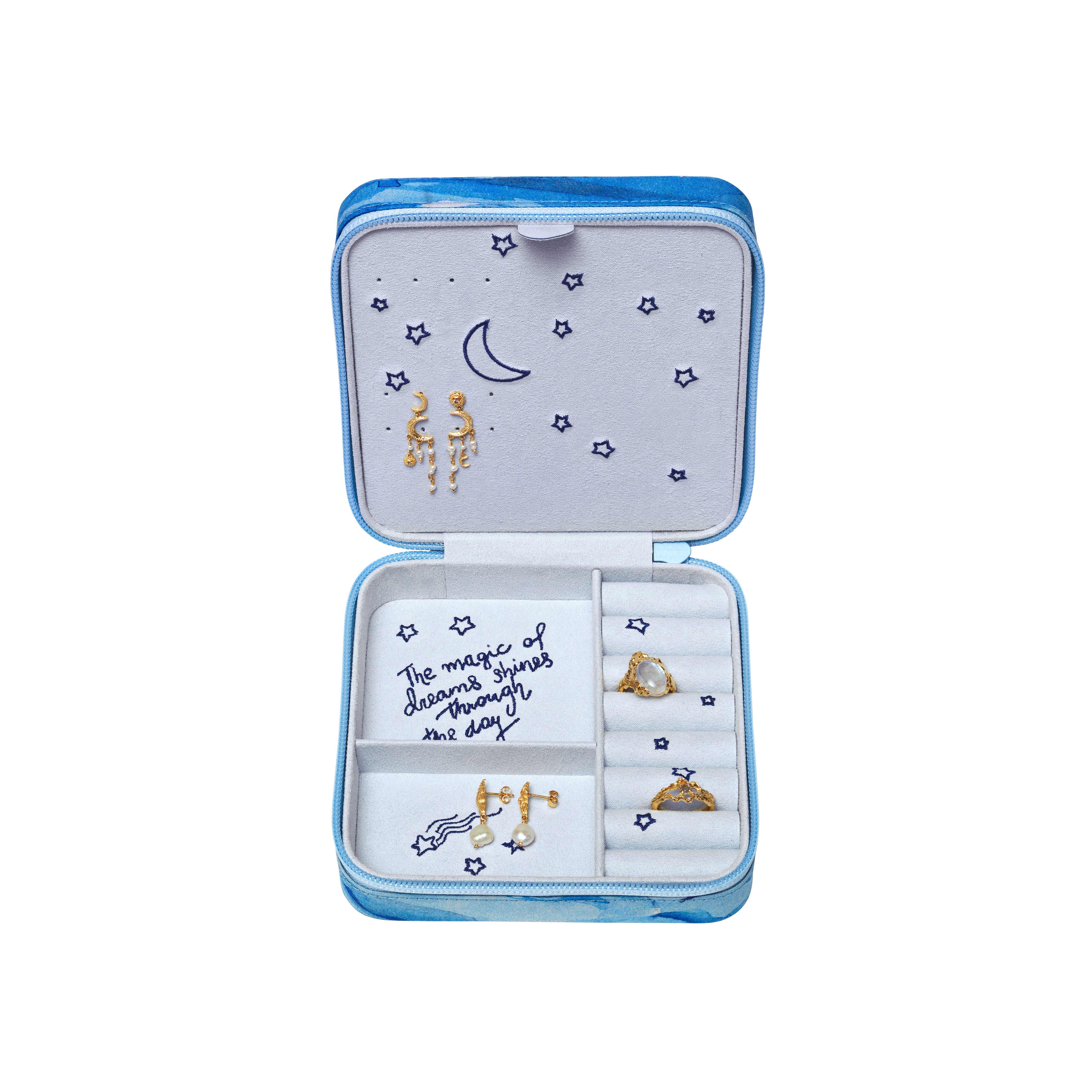 Moonshine Rose smykkeskrin - blå